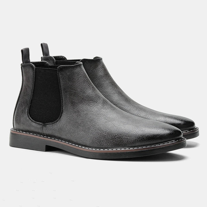 Elegant men's dress ankle boots, offering sophisticated style and comfortable support for work or events.