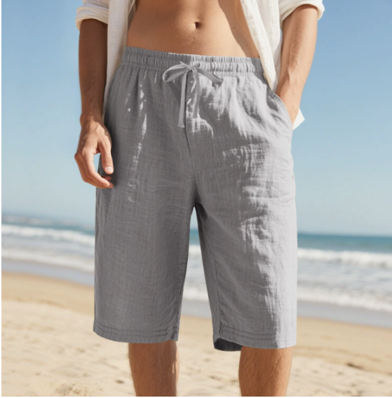 Comfortable men's summer shorts, ideal for beachwear, vacations, and casual warm weather outings.