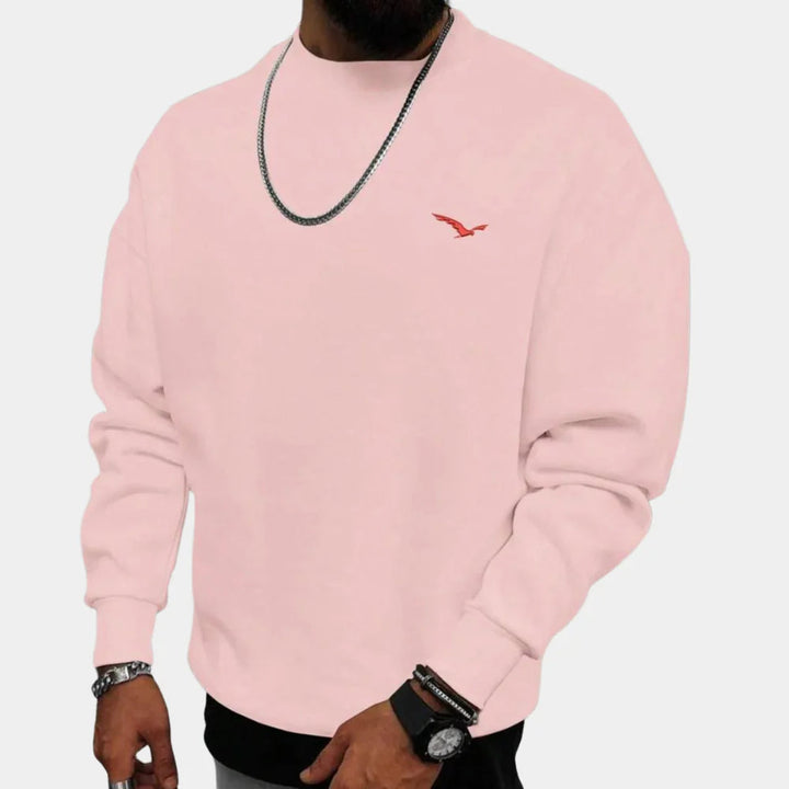 Versatile men's sweater, stylish & comfortable crew neck for everyday casual wear. Modern long sleeve mens fashion.