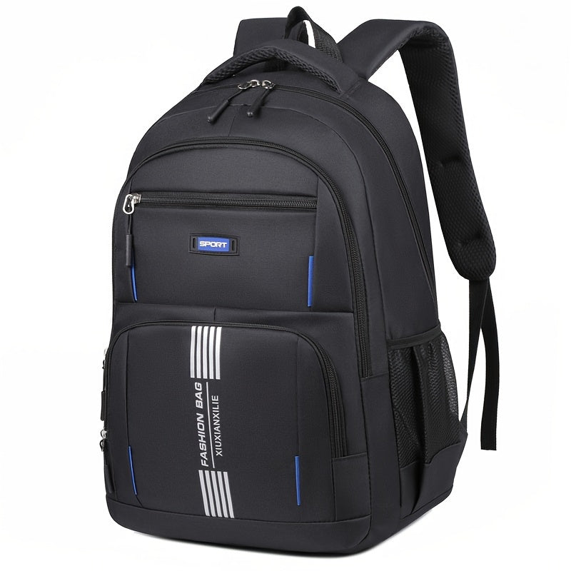 Men's functional leather work & travel backpack, designed for durability & modern style.