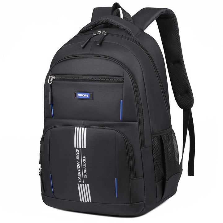 Men's functional leather work & travel backpack, designed for durability & modern style.