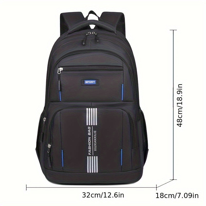 Practical men's full-grain leather backpack, perfect for work, travel, and daily essentials.
