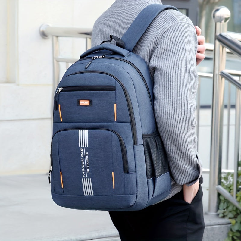 Classic men's full-grain leather backpack for enduring style & functional daily use.