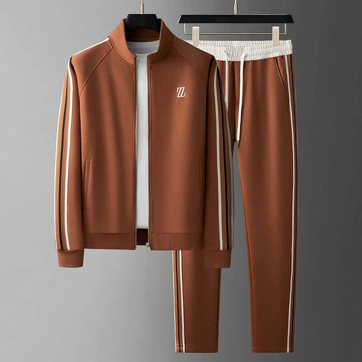 Stylish men's tracksuit set for active and casual wear. Comfortable matching athletic outfit.