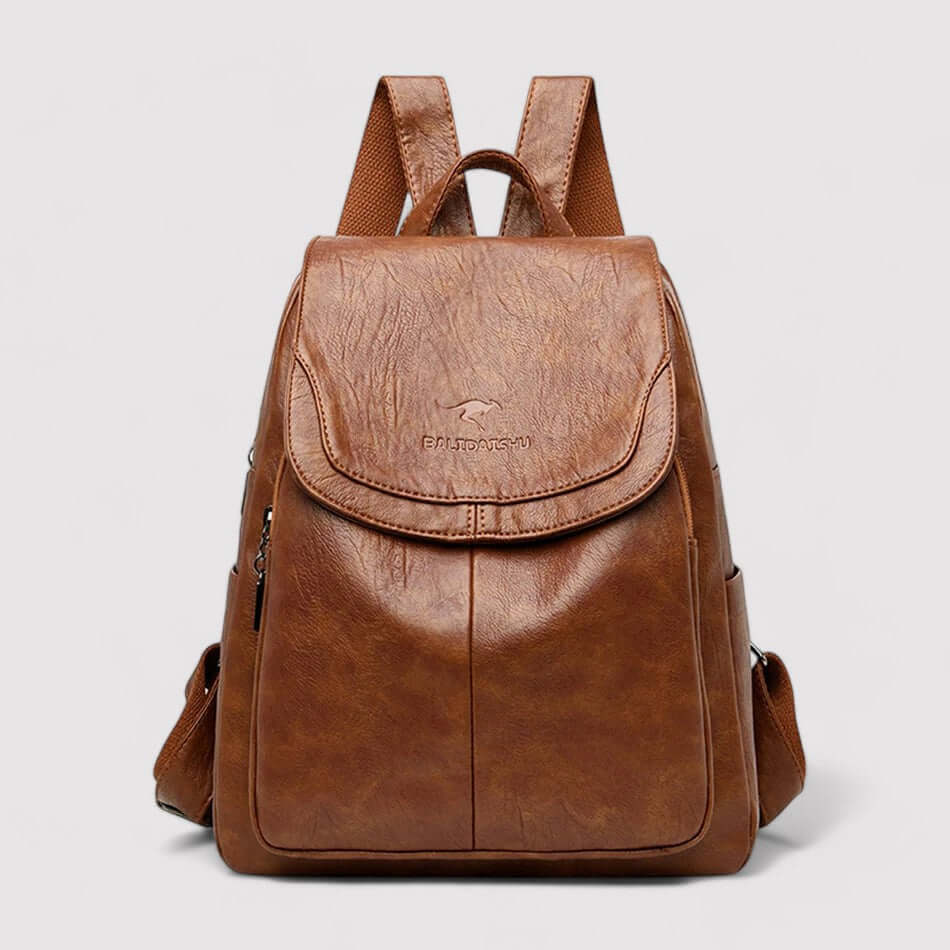 Stylish women's anti-theft backpack, perfect for daily use, travel, and commuting. Secure fashion accessory.