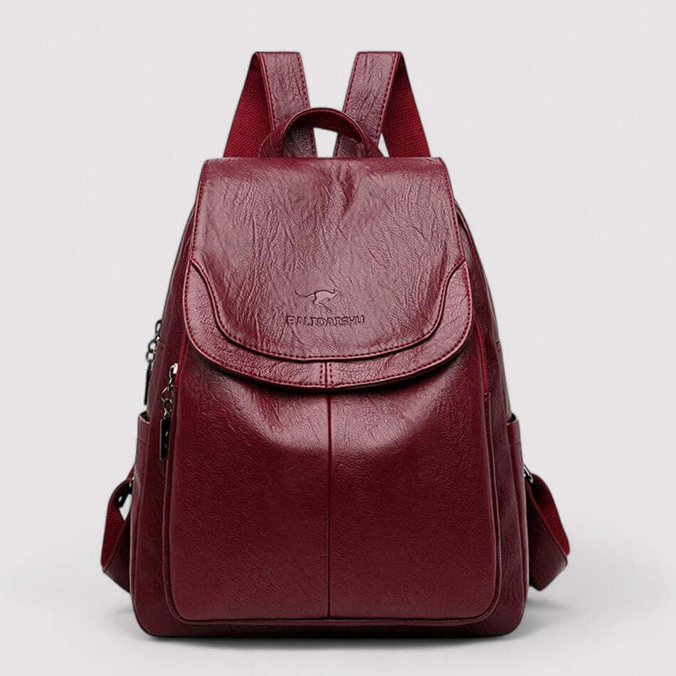 Modern women's anti-theft backpack for daily travel, work, and secure fashion accessory.
