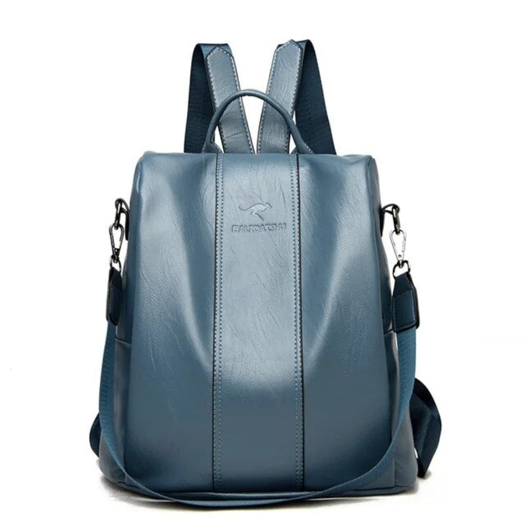 Everyday anti-theft women's bag, a chic leather backpack for secure and fashionable travel.