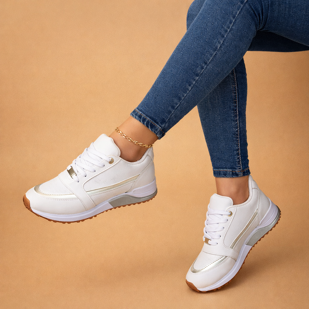 Versatile women's lace-up sneakers for street style & everyday comfort. Great athletic casual footwear.