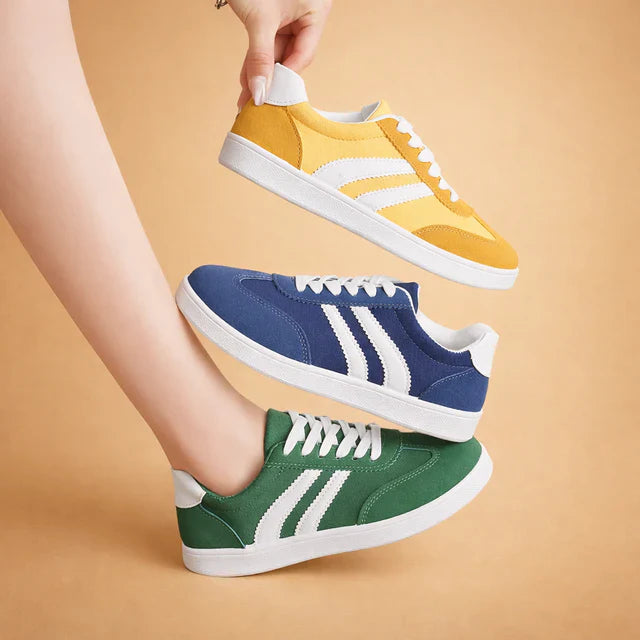 Stylish women's lace-up sneakers for everyday comfort. Perfect casual footwear for walking & an active lifestyle.
