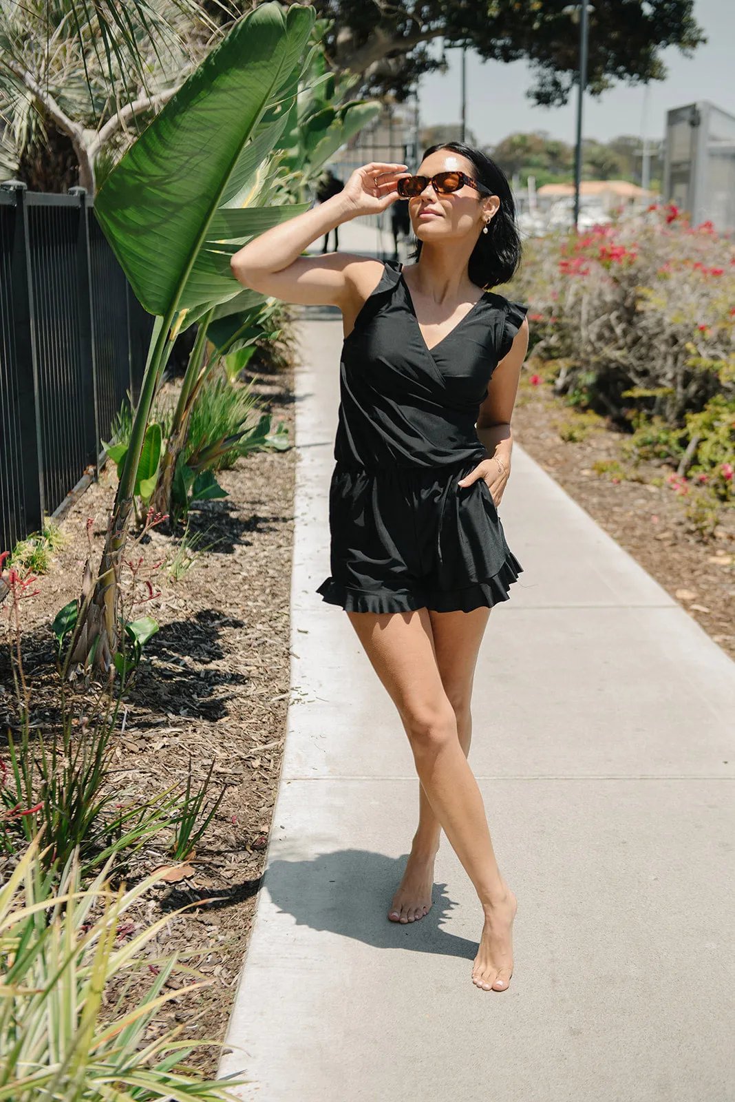 Trendy women's one-piece swimsuit with a supportive fit, enhancing summer fashion and beachwear appeal.