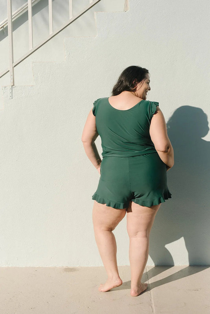 Comfortable women's one-piece swimsuit, offering supportive swimwear that's perfect for any summer activity.