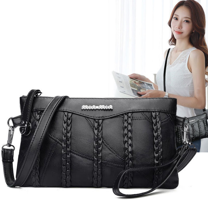Versatile PU leather women's clutch. Use as a crossbody, shoulder bag, or chic evening handbag.