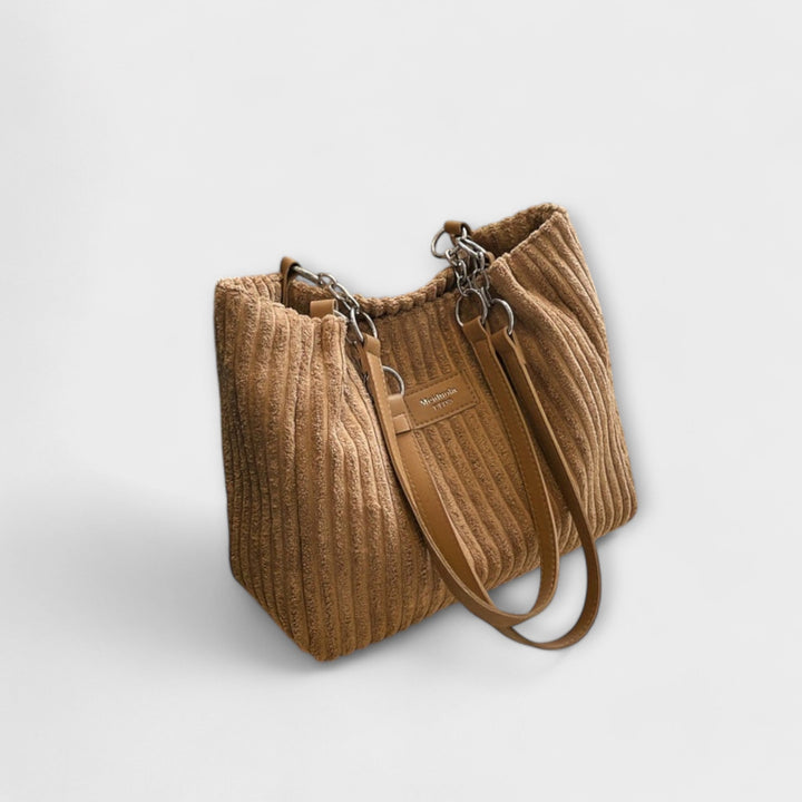 Casual corduroy crossbody bag for women, featuring a versatile design and soft texture