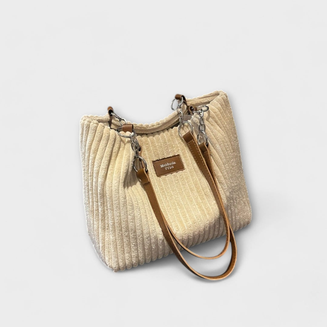 Versatile women's corduroy bag, can be worn as a shoulder bag or crossbody for daily use