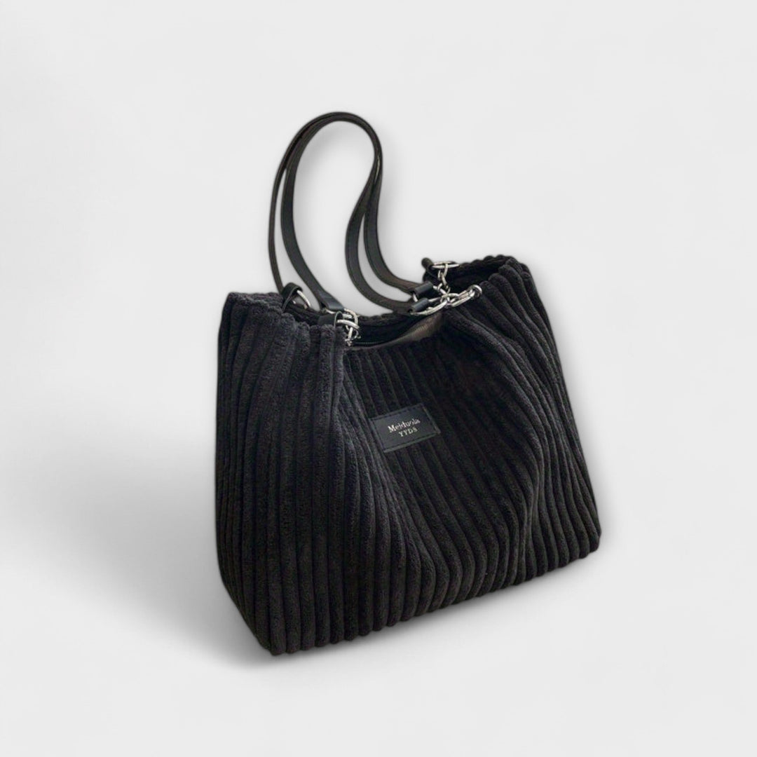 Elegant women's soft corduroy everyday bag, ideal for a chic and comfortable look