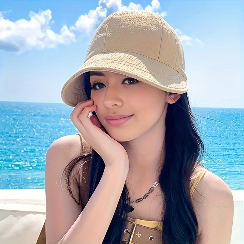Fashionable UPF women's sun hat, wide brim, and adjustable drawstring for ultimate protection and style.