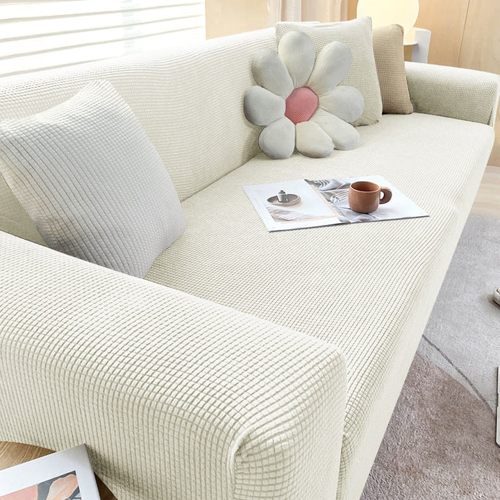 High-quality textured stretch sofa cover, designed for maximum comfort and durability