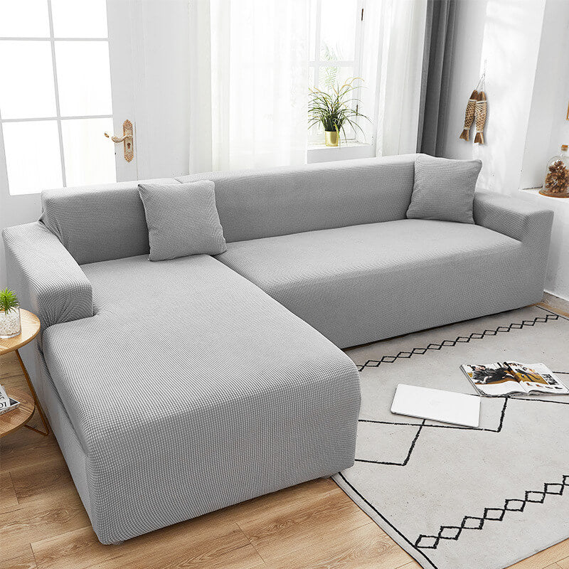 Stylish textured stretch sofa cover, a decor upgrade and essential furniture protector