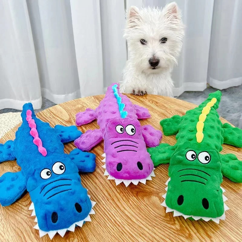 Two durable squeaky plush dog toys, perfect for interactive play and chewing. Great pet supplies for puppies & adult dogs.