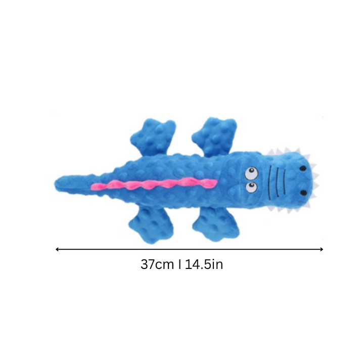 Durable squeaky plush dog chew toy, designed for long-lasting interactive play. Soft yet strong pet supply for dogs.