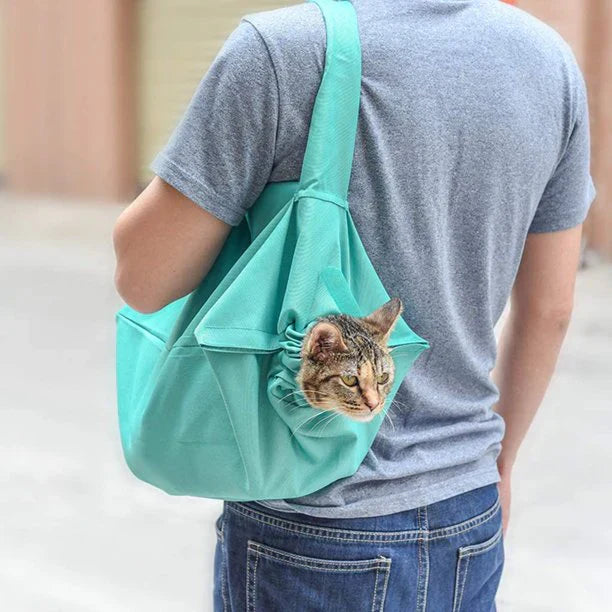 Two-pack of durable cat carrier bags for safe and comfortable pet travel; ideal for vet visits & trips.