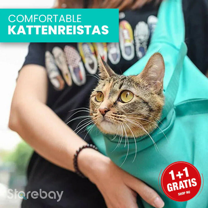 Ventilated cat carrier bag for comfortable and stress-free pet transport; essential cat supplies, 2-pack.