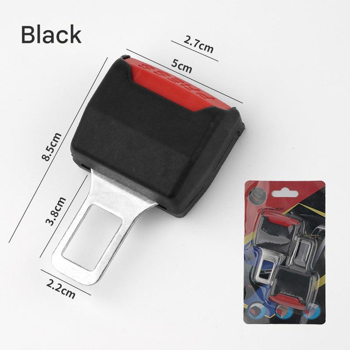 Car seat belt extenders, universal fit, sold as a two-pack to increase seatbelt length and security.