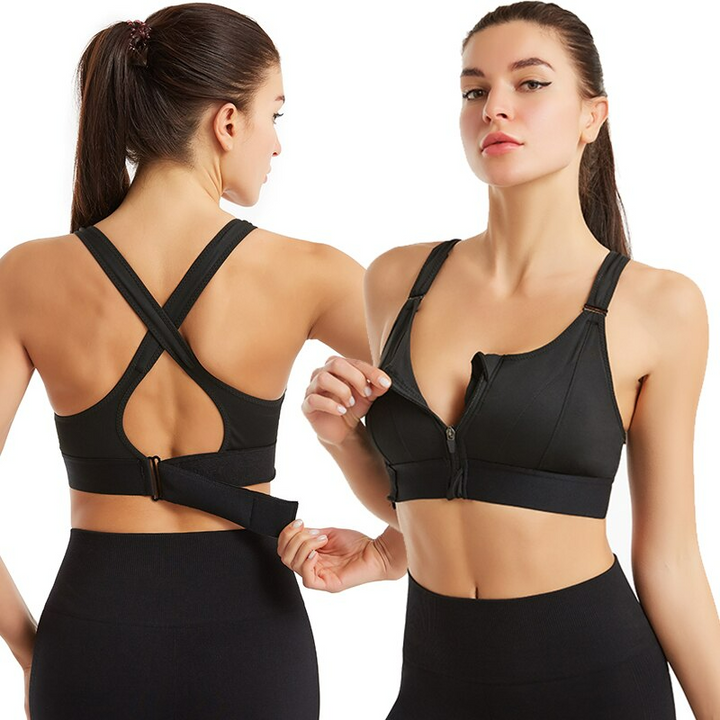 Two women's ultra-comfortable sports bras in a 2-pack for high support athletic wear