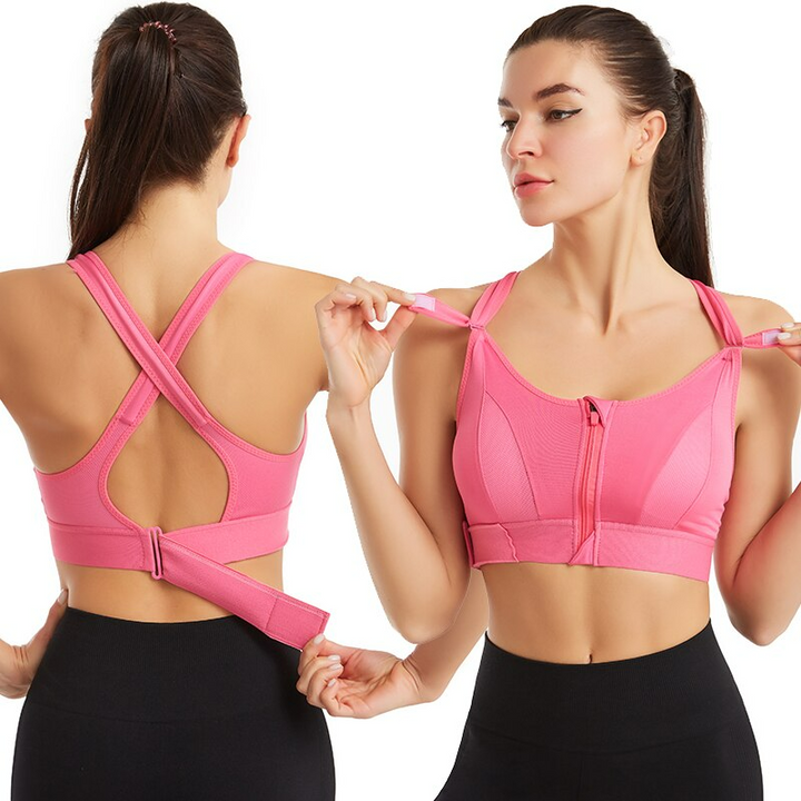 Plus size women's sports bras, 2-pack, offering seamless design for comfort and support