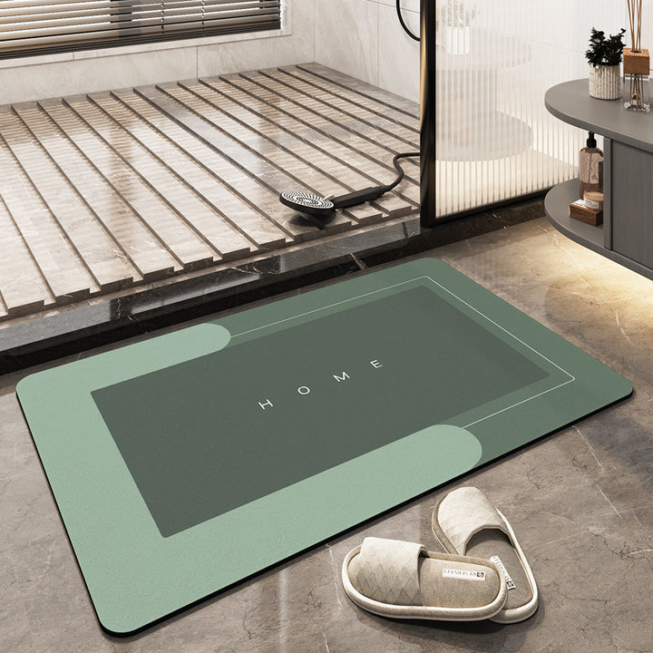Easy-care washable bath mat, quick-dry, non-slip, and highly absorbent for busy homes.