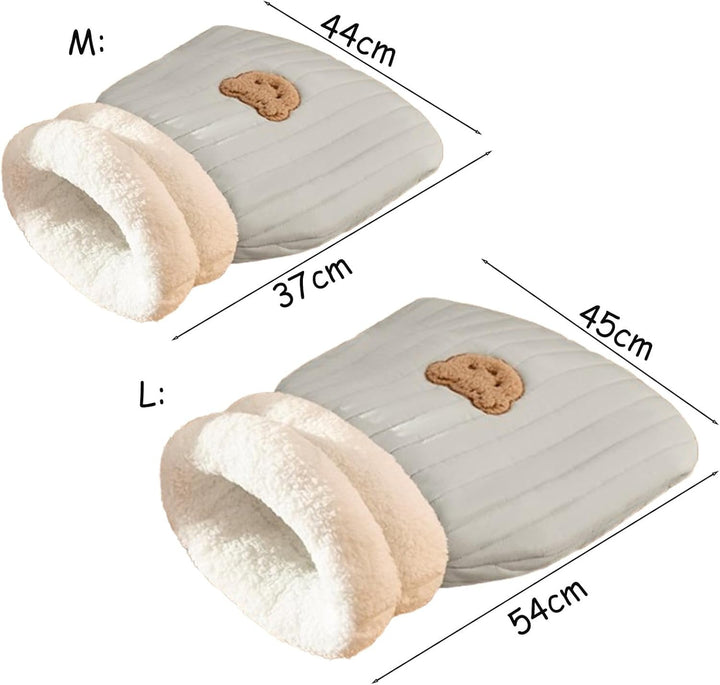 Luxurious ultra-soft cat bed, shaped like a cozy cave for cats to nap and relax. Easily washable pet supplies.