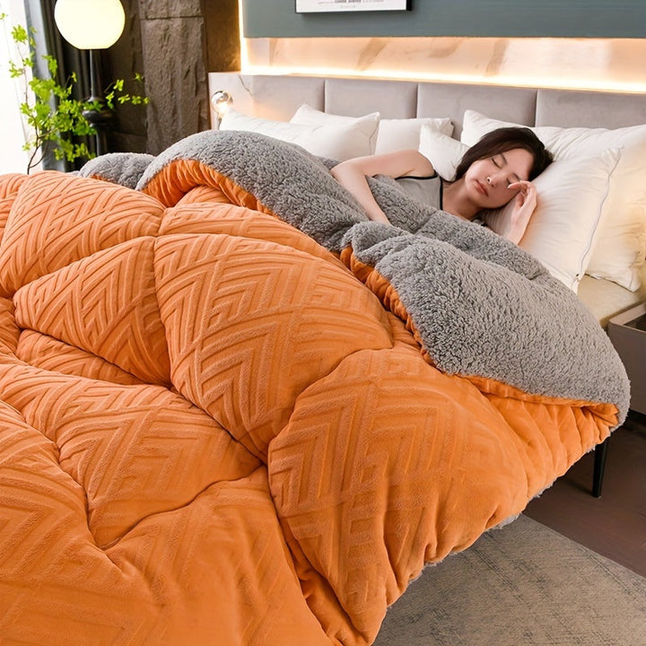 Plush all-season fleece blanket, perfect for snuggling on the sofa. Warm & soft throw for ultimate relaxation.