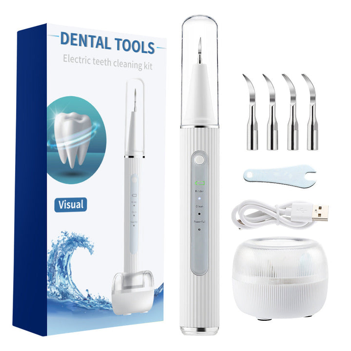 At-home Ultrasound Tooth Cleaner with camera for detailed oral hygiene, removing tartar & promoting healthy gums.