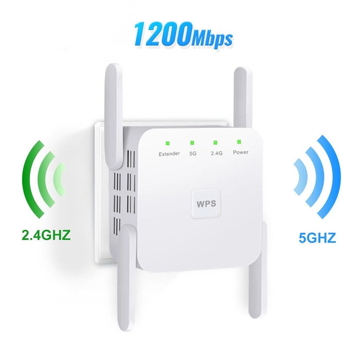 UltraXtend 5G WiFi Booster: ultimate home signal extender for faster internet & seamless wireless connectivity.