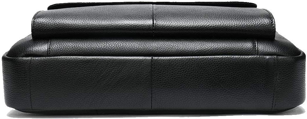 Durable 15" premium cowhide leather briefcase, unisex, with ample organizer compartments for daily essentials.