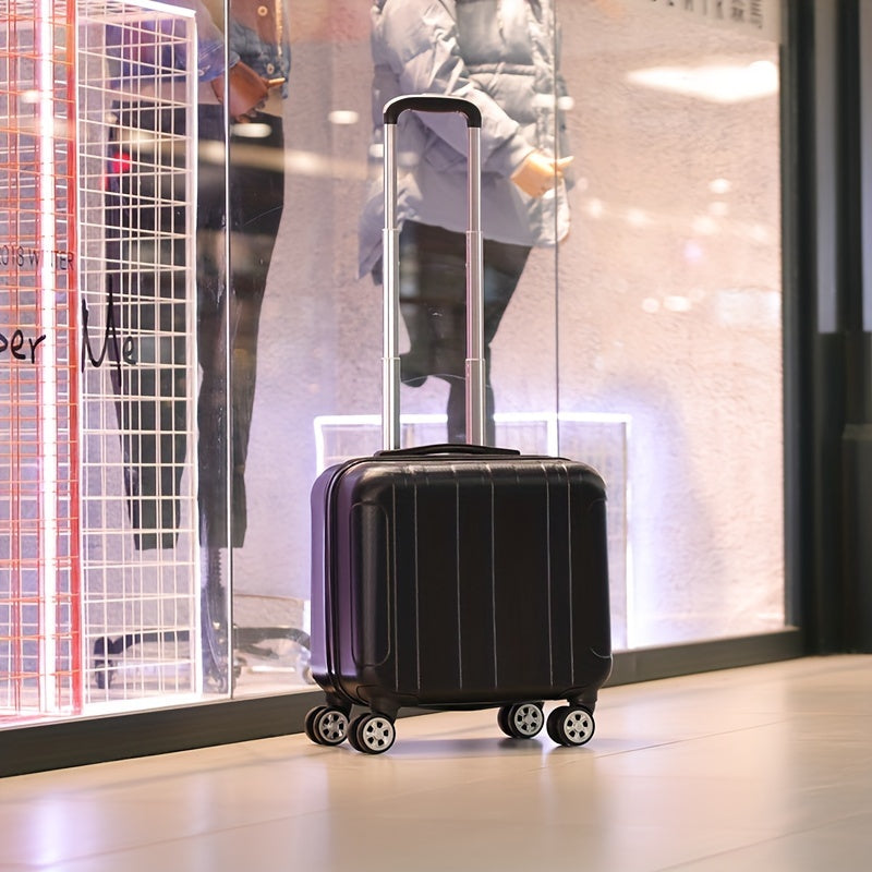 Lightweight 18-inch carry-on travel bag with silent spinner wheels, great for airport and short trips.