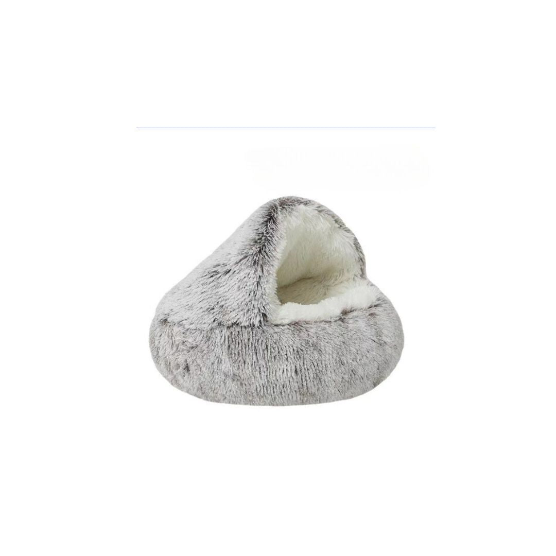 Soft washable cat bed, a luxurious plush pet haven for ultimate comfort. Perfect for cats seeking warmth & security.