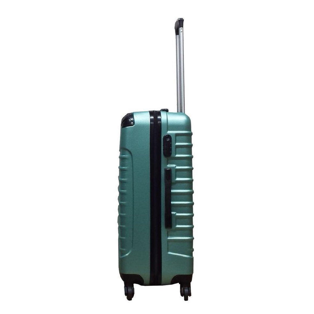 Convenient unisex 2-piece hard-shell luggage set. Durable ABS suitcases for effortless travel with wheeled mobility.