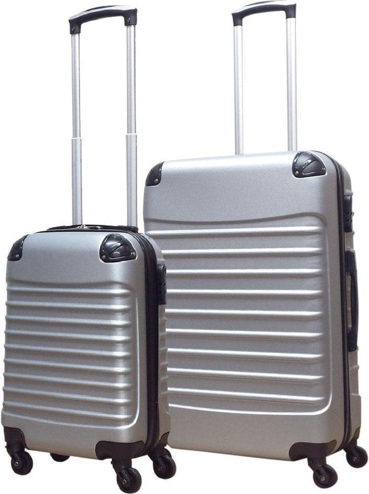 High-quality 2-piece ABS hardshell travel set, protecting contents during transport.