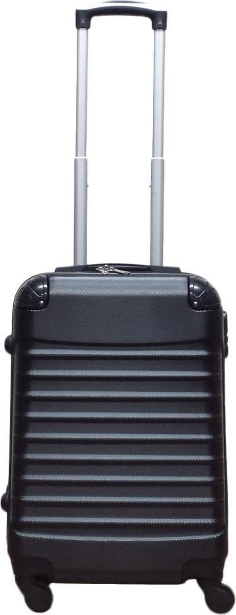 Sleek design 2-piece hardshell ABS suitcase set with smooth-rolling spinner wheels.