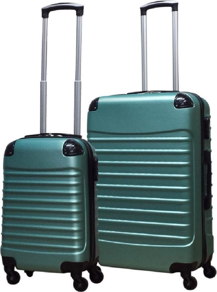 Essential unisex 2-piece ABS luggage for weekend getaways and longer vacations.