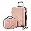 Secure TSA lock & smooth spinner wheels on this durable 2-piece ABS hard shell luggage set. Unisex.