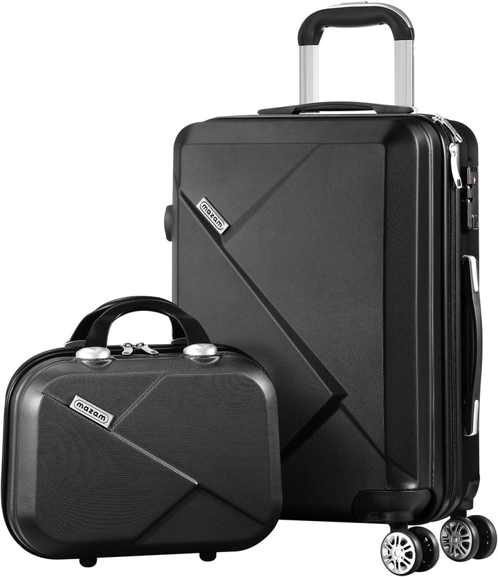 Complete 2-piece hard shell luggage set with TSA lock & spinner wheels, perfect for any trip.