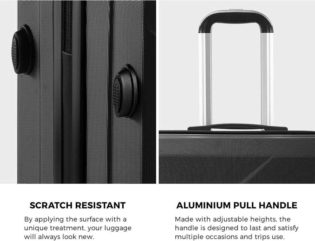 Secure & durable 2-piece travel luggage set with TSA lock & 360° spinner wheels for easy packing.