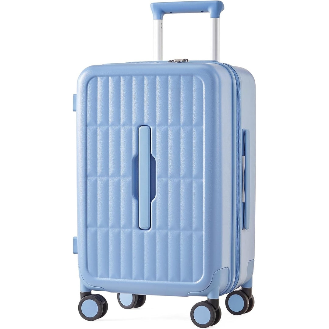 Unisex carry-on luggage, 20-inch, with unique 3:7 split for organized packing & a durable hard shell.