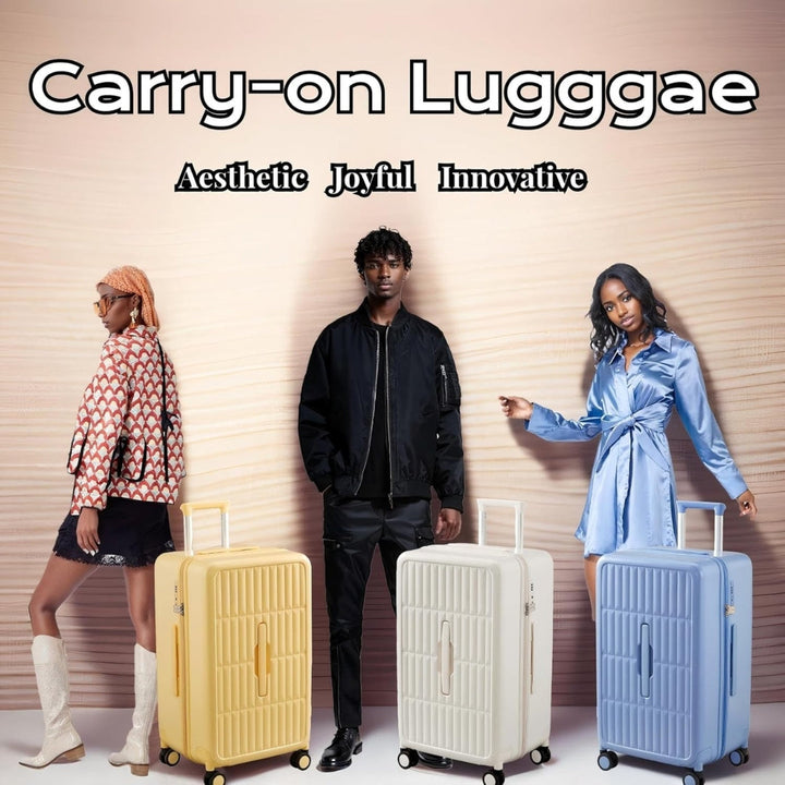 Weekend trip 20" carry-on bag, airline-approved, with smooth spinner wheels & tough PC shell.