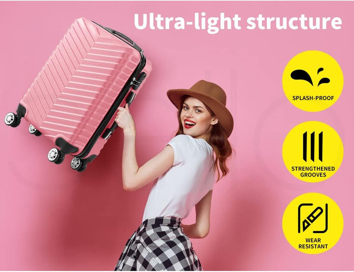 Durable Rosemont unisex hard shell carry-on suitcase, 20", with spinner wheels for frequent travelers.