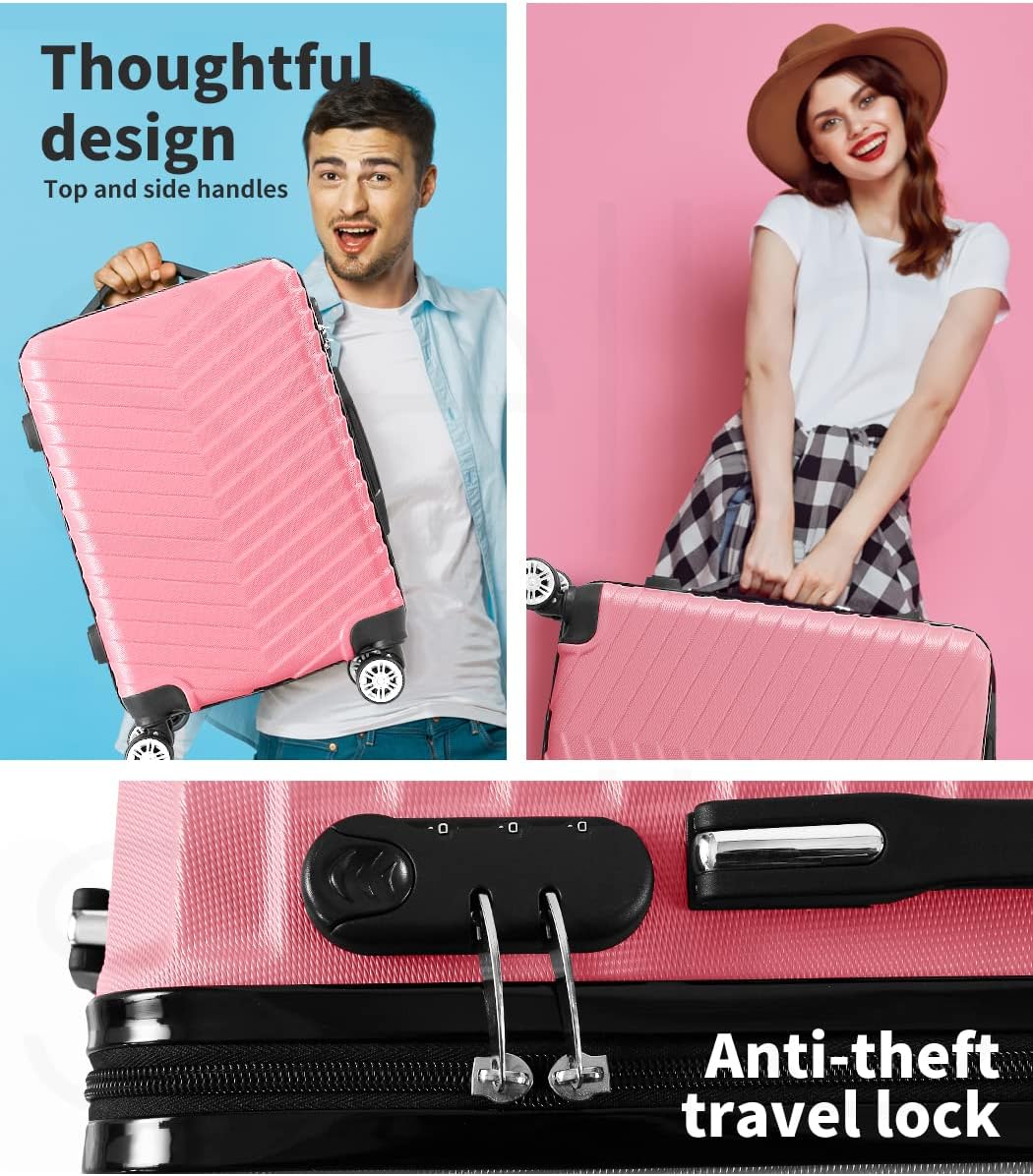 Efficient 20" Rosemont hard shell carry-on luggage, ideal for airline overhead bins, with spinner wheels.