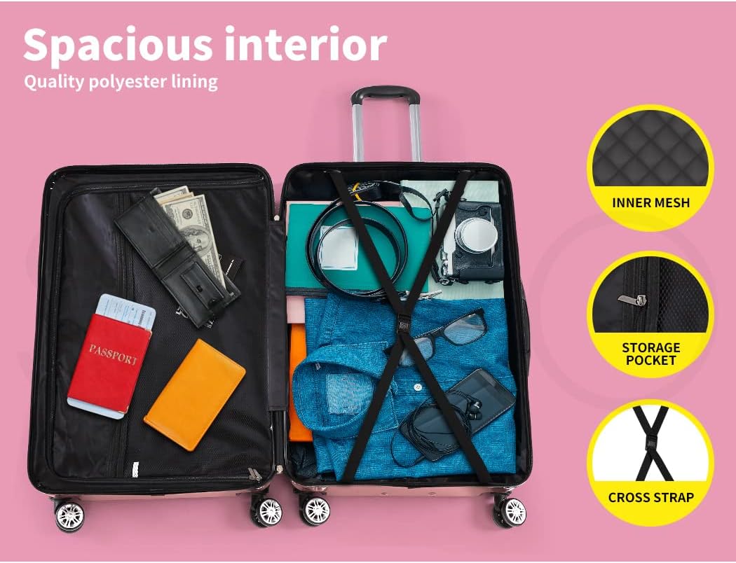 Rosemont 20" hard shell travel bag with integrated lock, smooth spinner wheels & compact design.