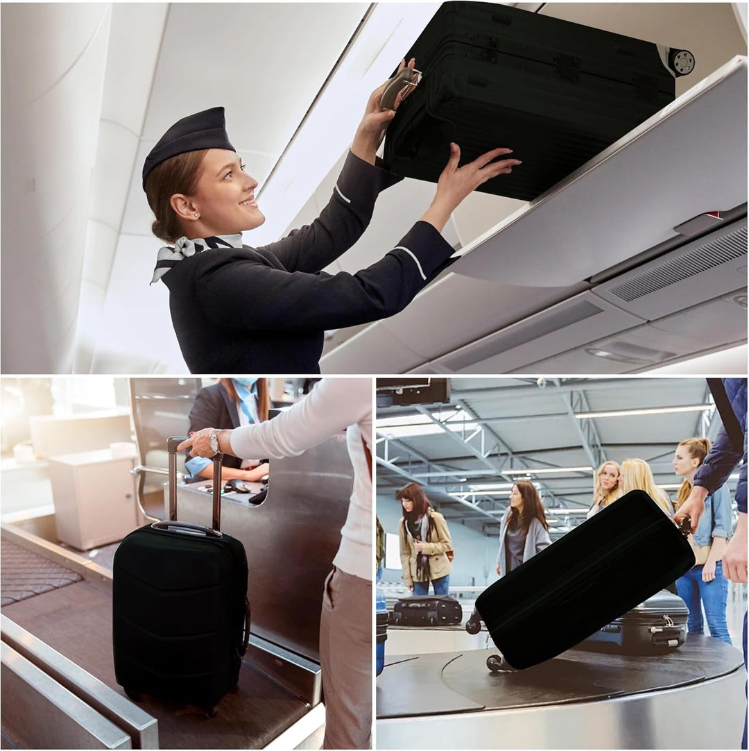 Durable anti-scratch suitcase protector set; 3-piece anti-tear luggage covers for safe travel.